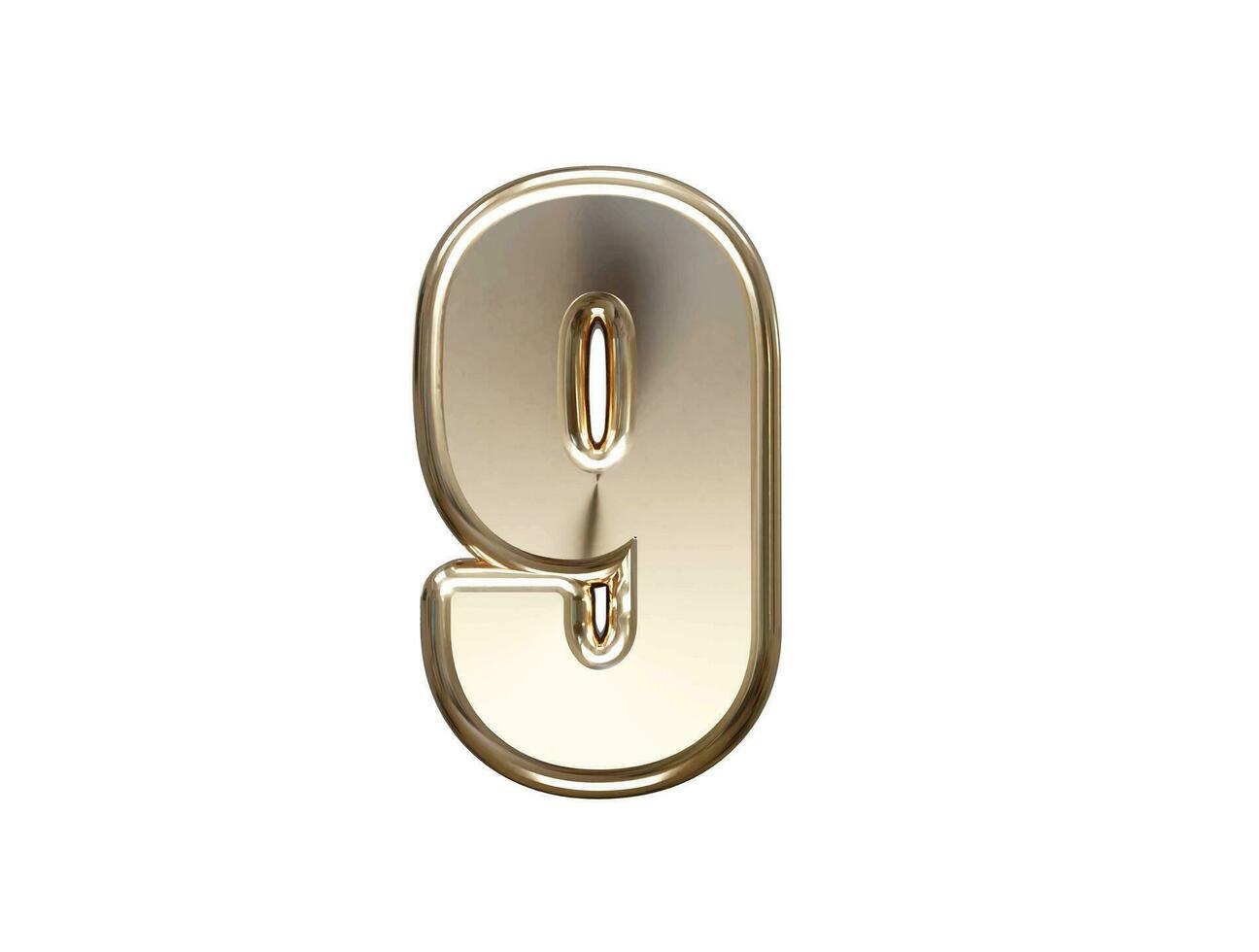 Number text effect vector element