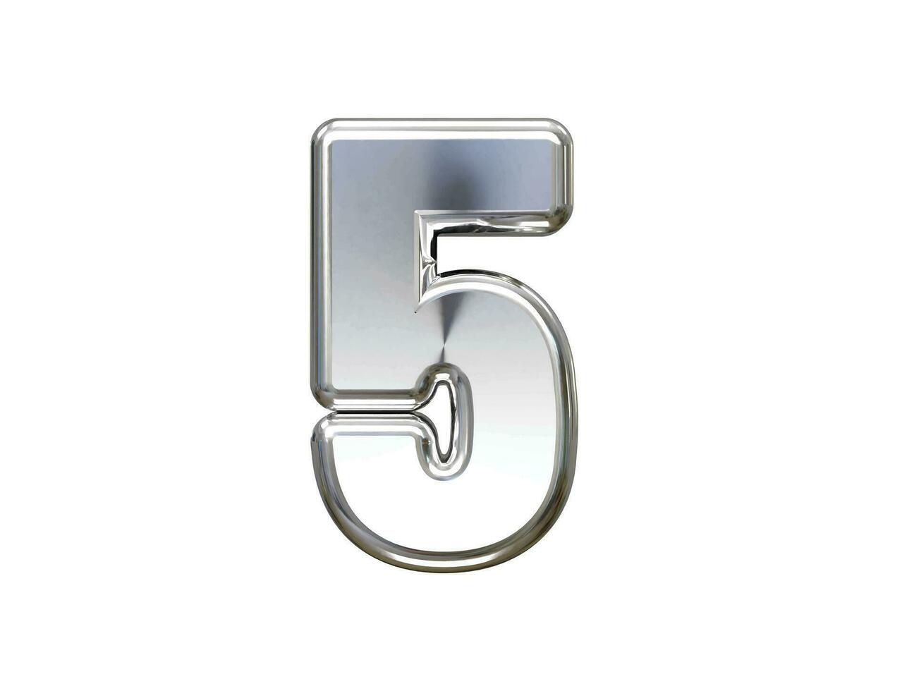 Number text effect vector element