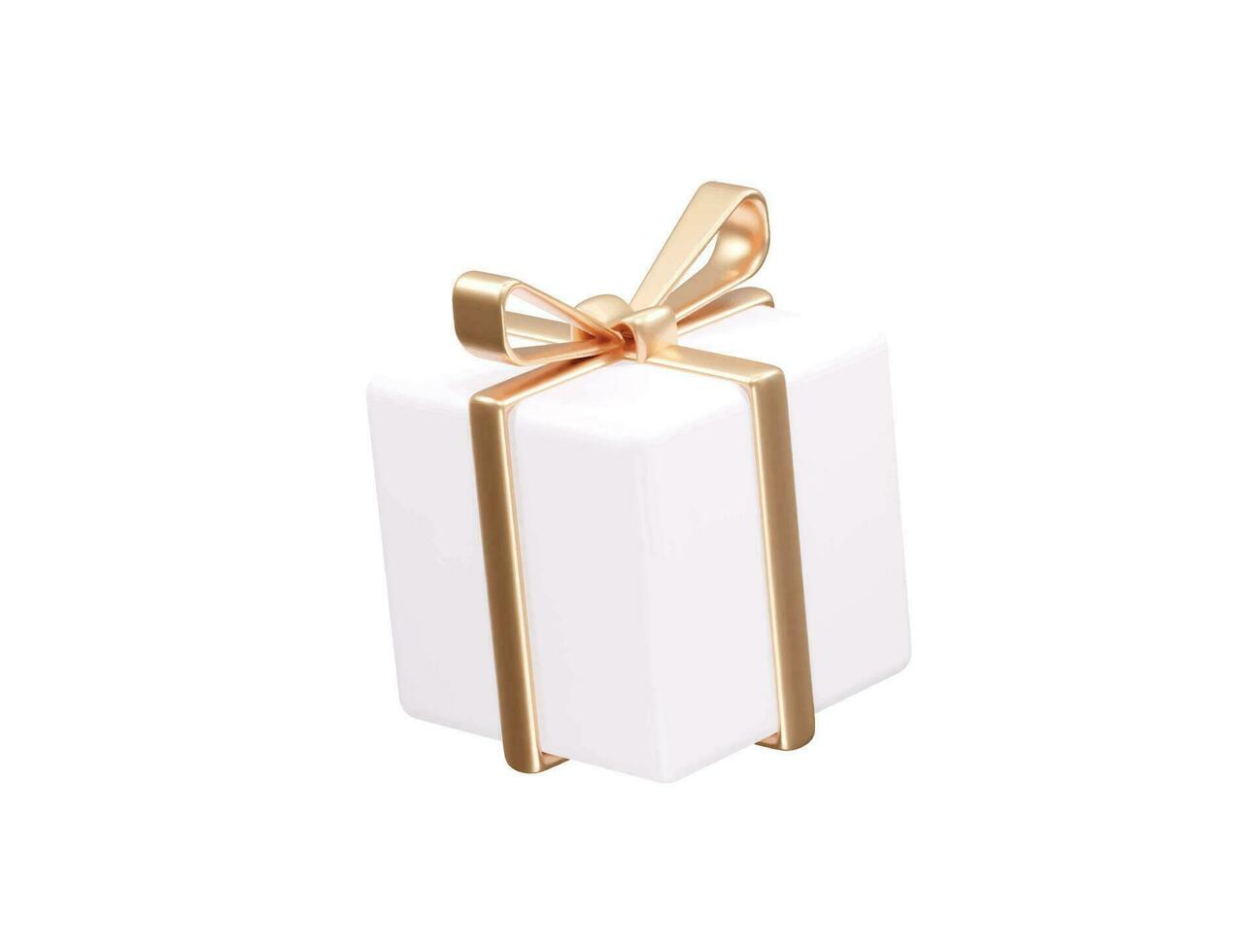 Gift box 3d rendering vector element