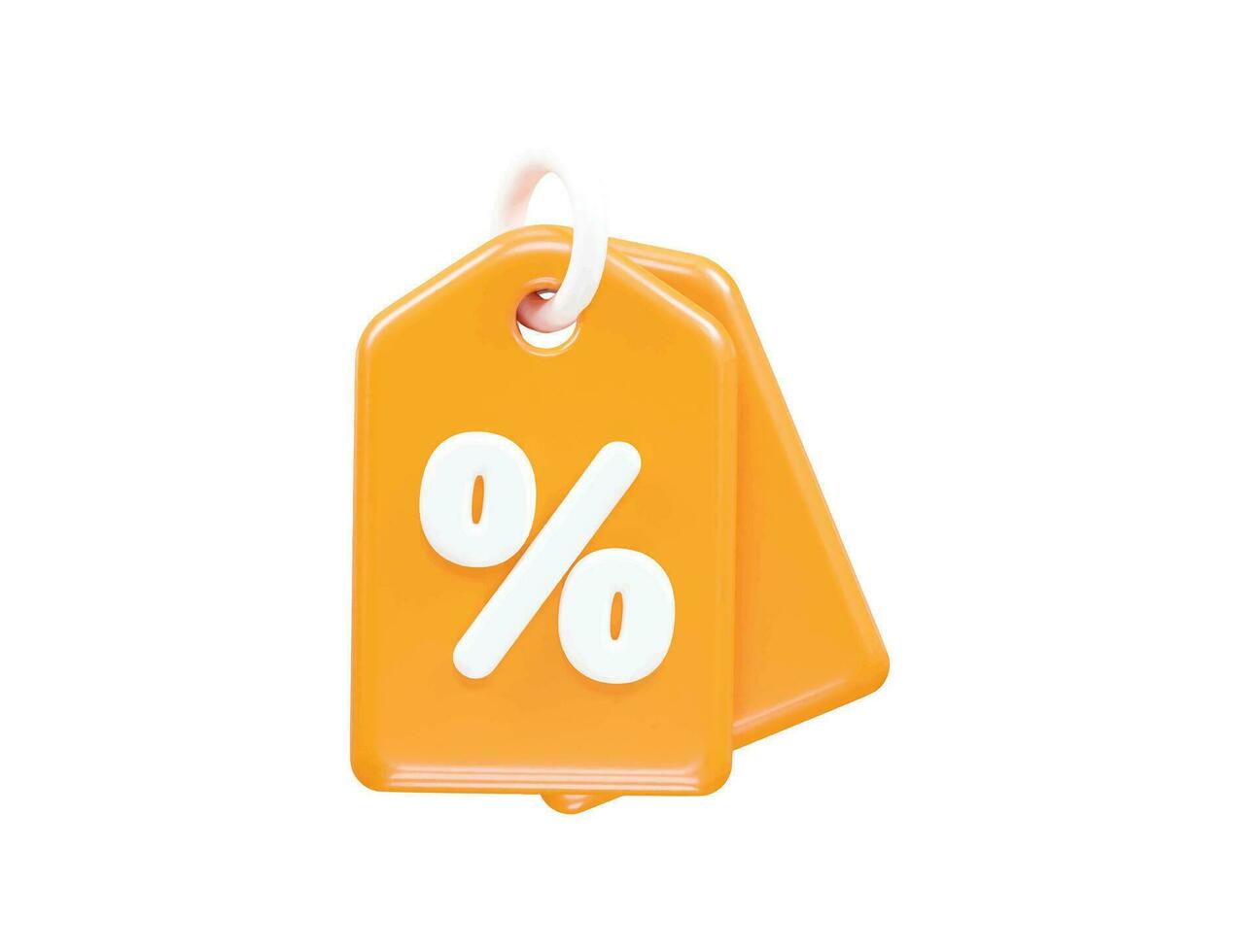 Tag icon sale vector element transparent render
