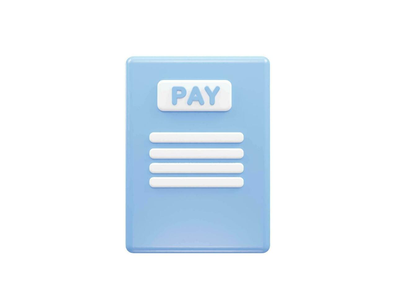 Tax icon pay 3d rendering vector illustration element