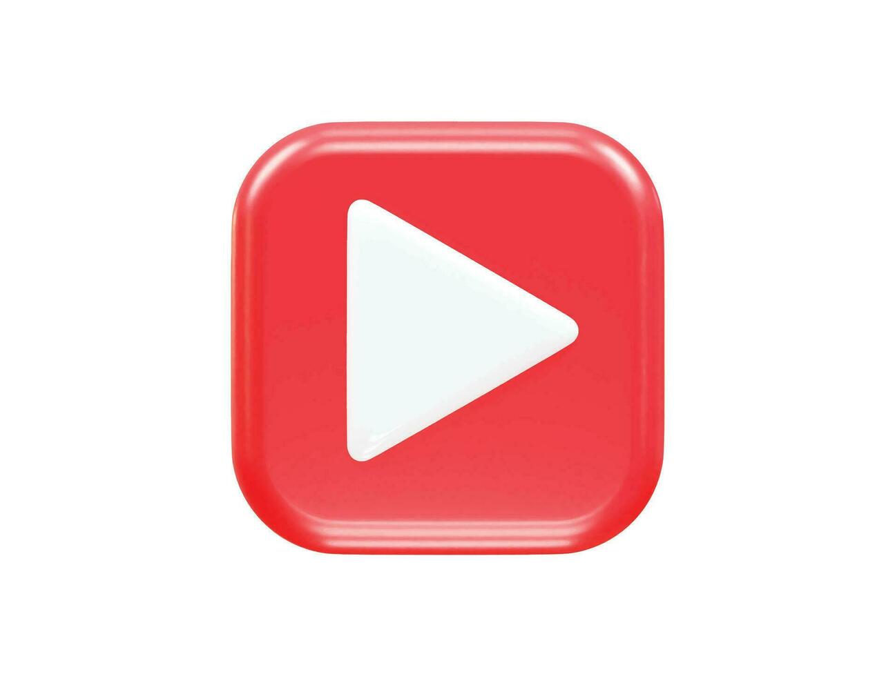 Video player icon vector 3d rendering