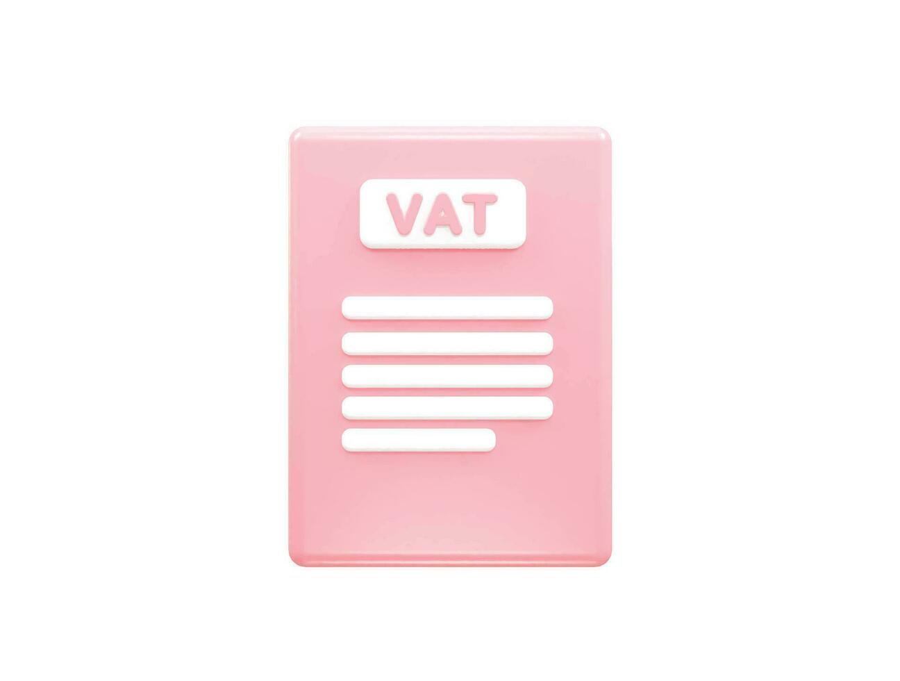 Tax icon pay 3d rendering vector illustration element