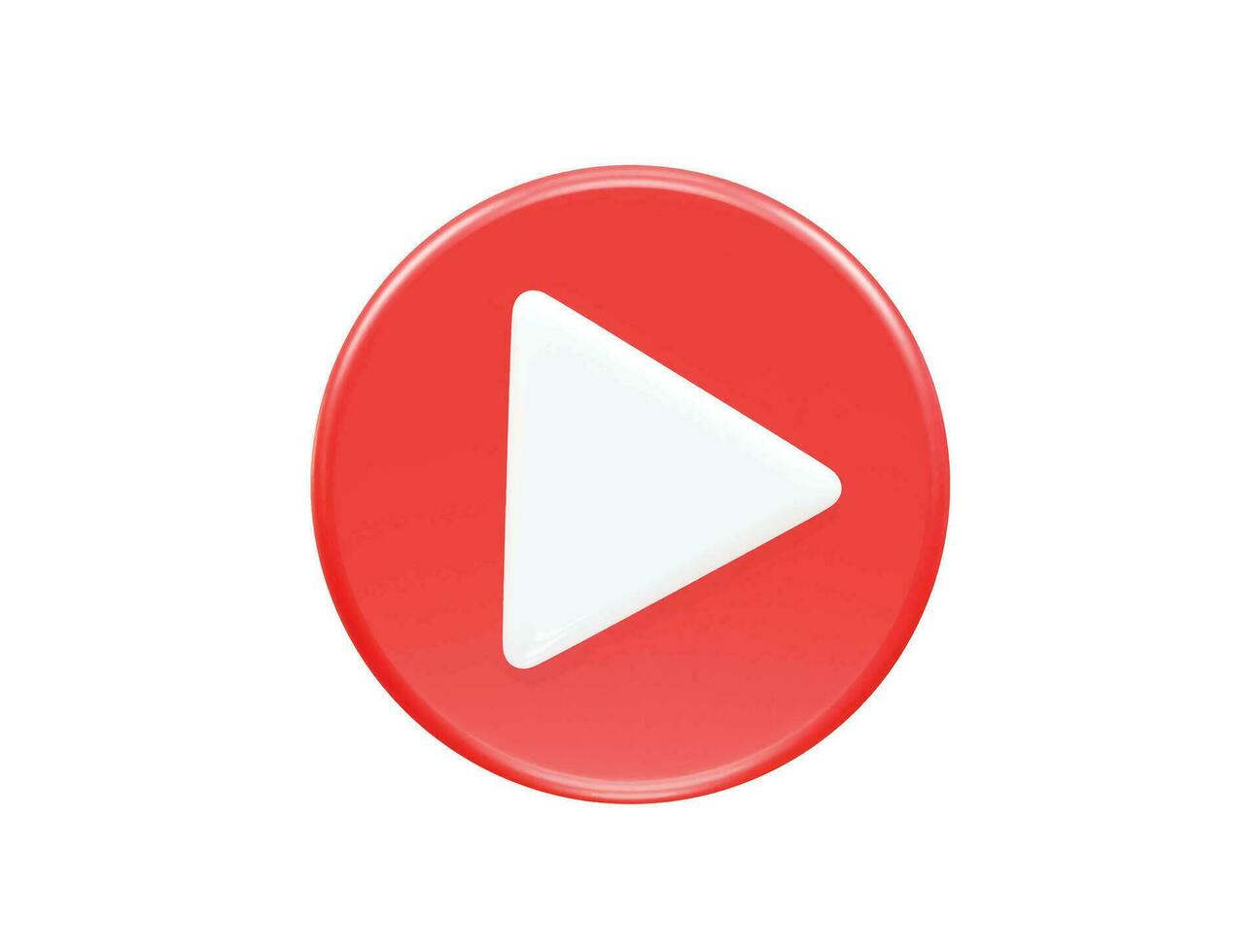 Video player icon vector 3d rendering