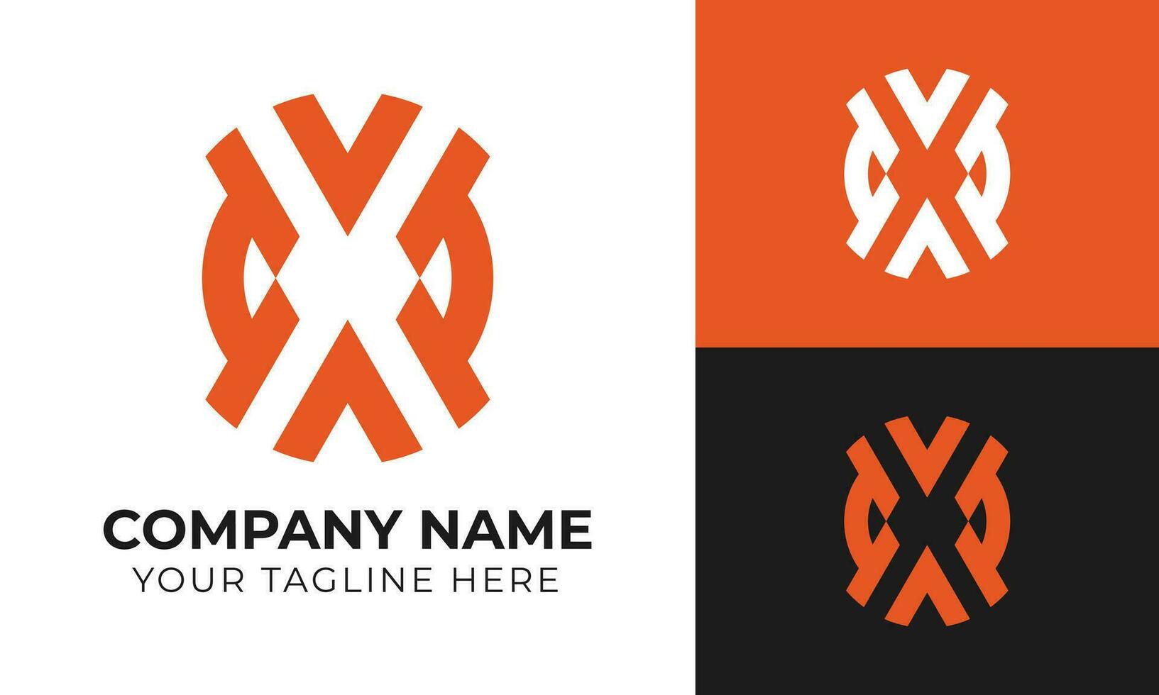 Creative corporate abstract modern minimal business logo design template Free Vector
