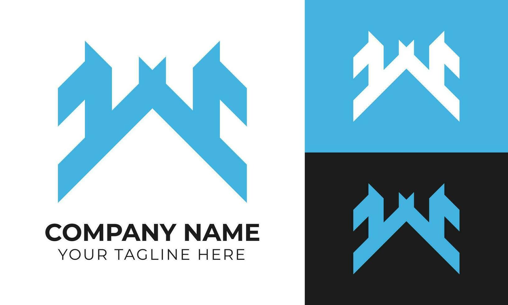 Professional creative minimal abstract business logo design template for your company Free Vector