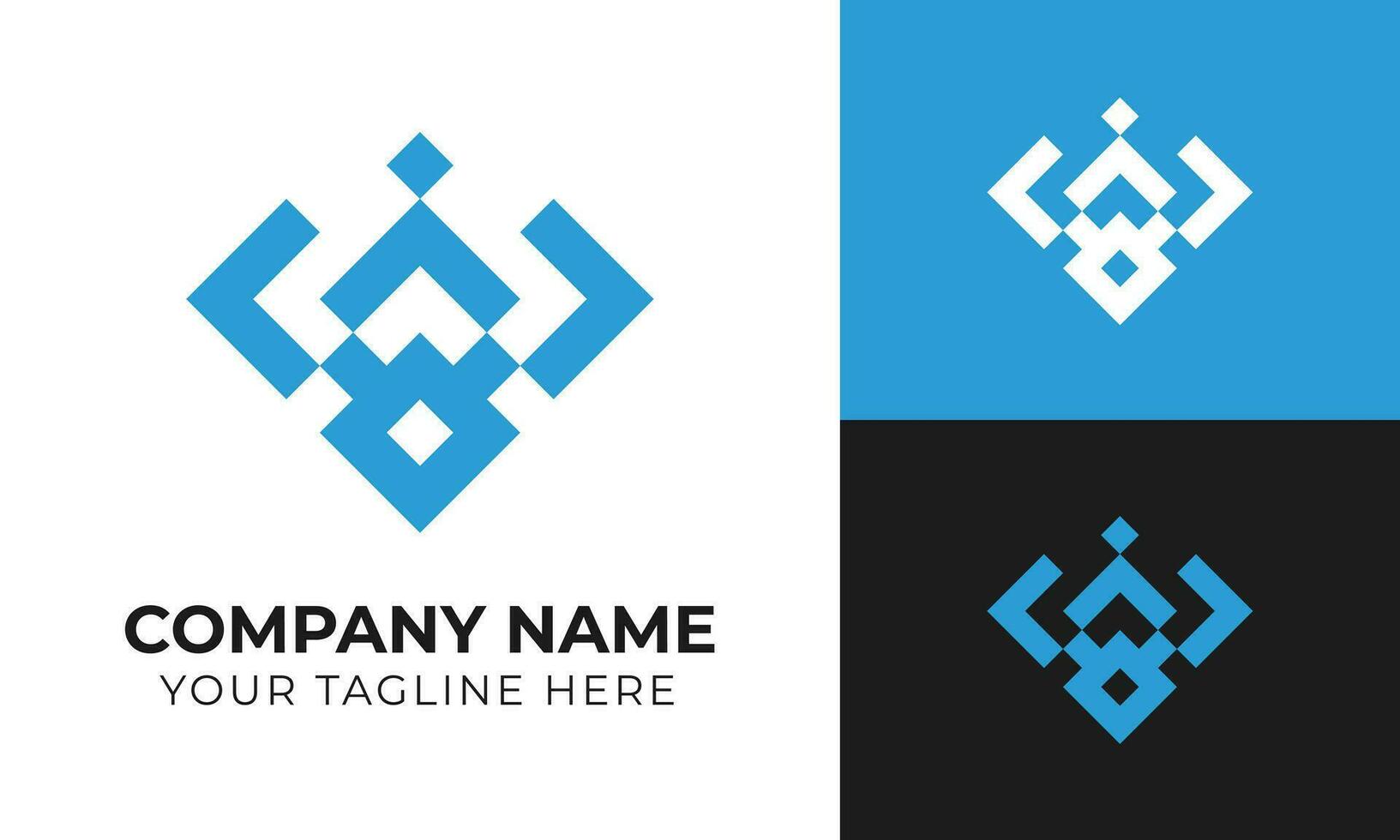 Creative abstract minimal logo design template for your company Free Vector