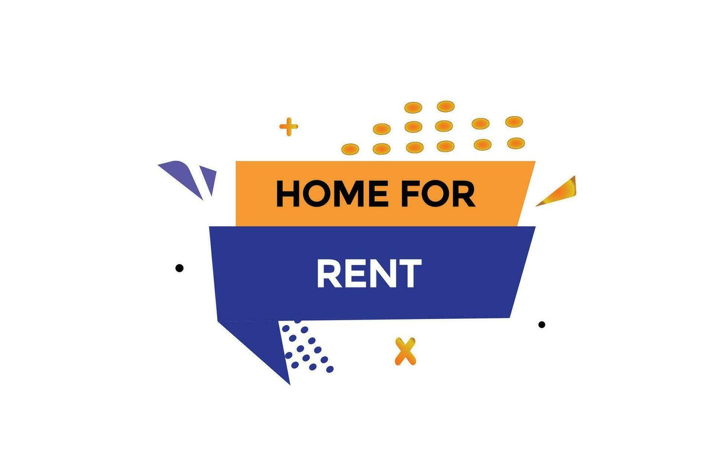 new home for rent ,modern, website, click button, level, sign, speech, bubble  banner, vector