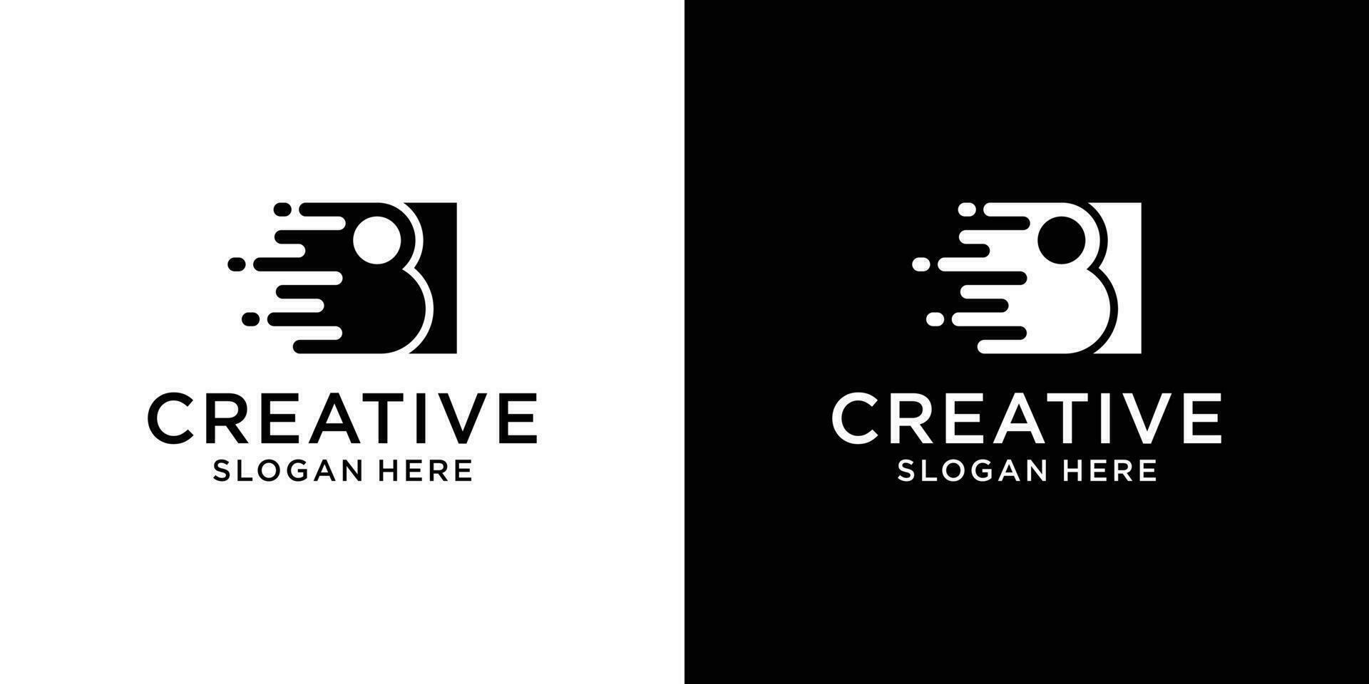 letter B technology Logo design concept vector