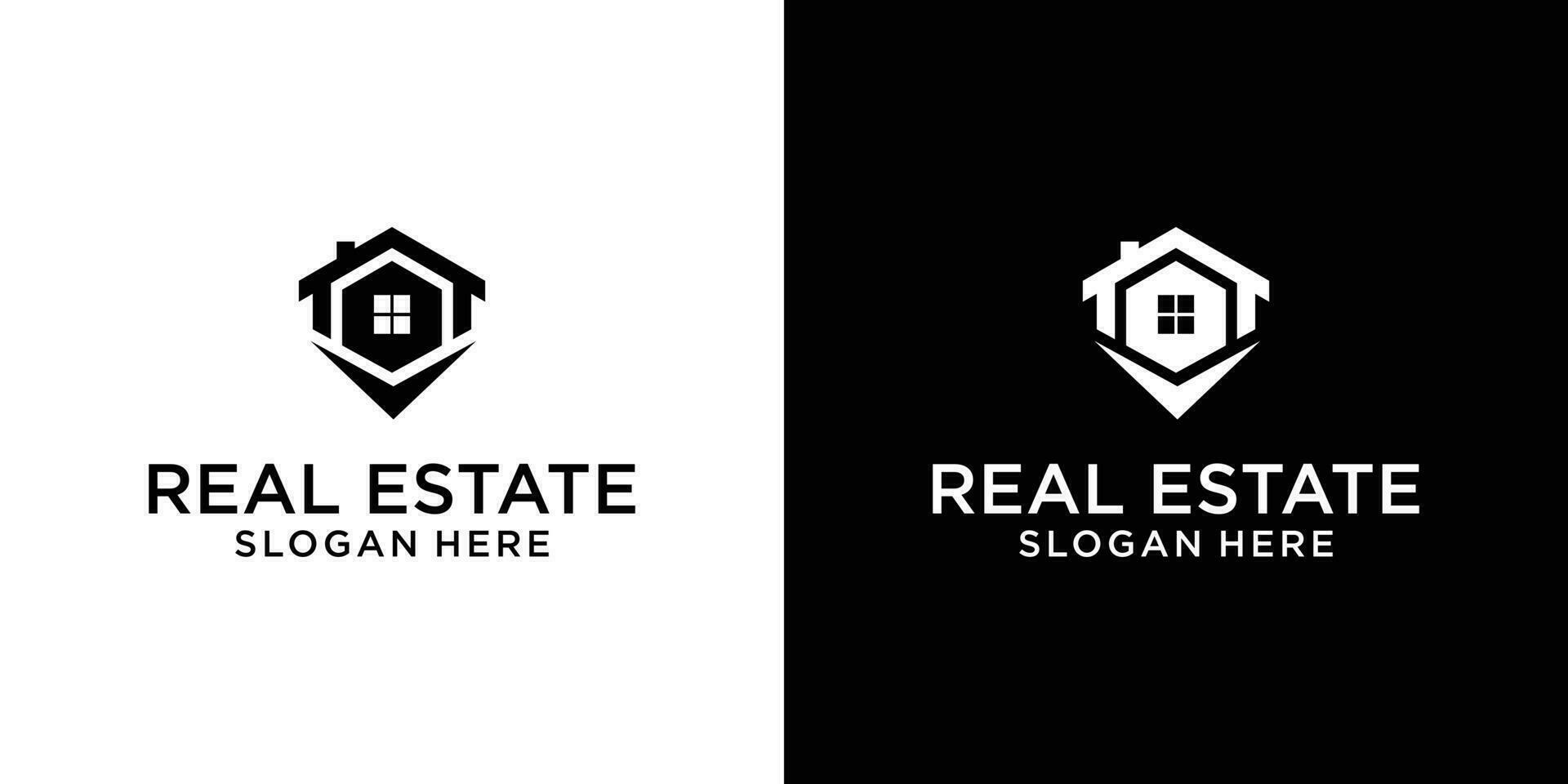 Home letter v logo design template vector