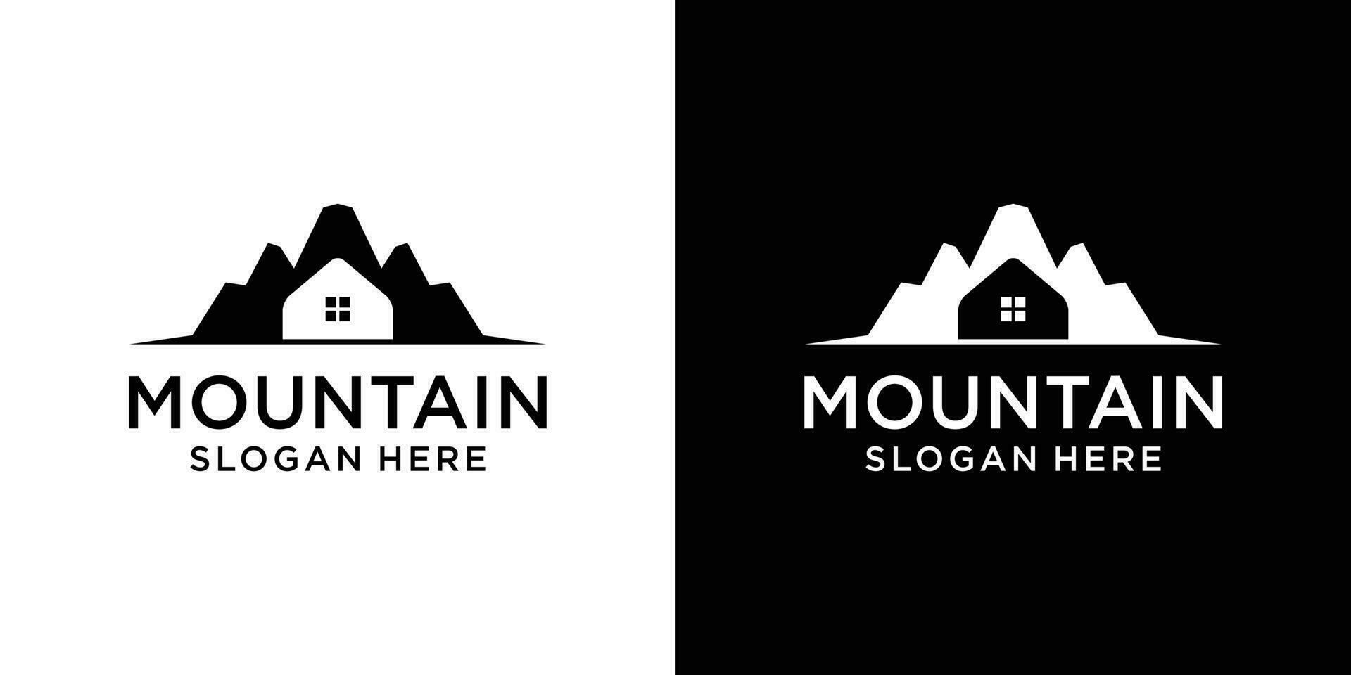 Mountain home logo design concept vector