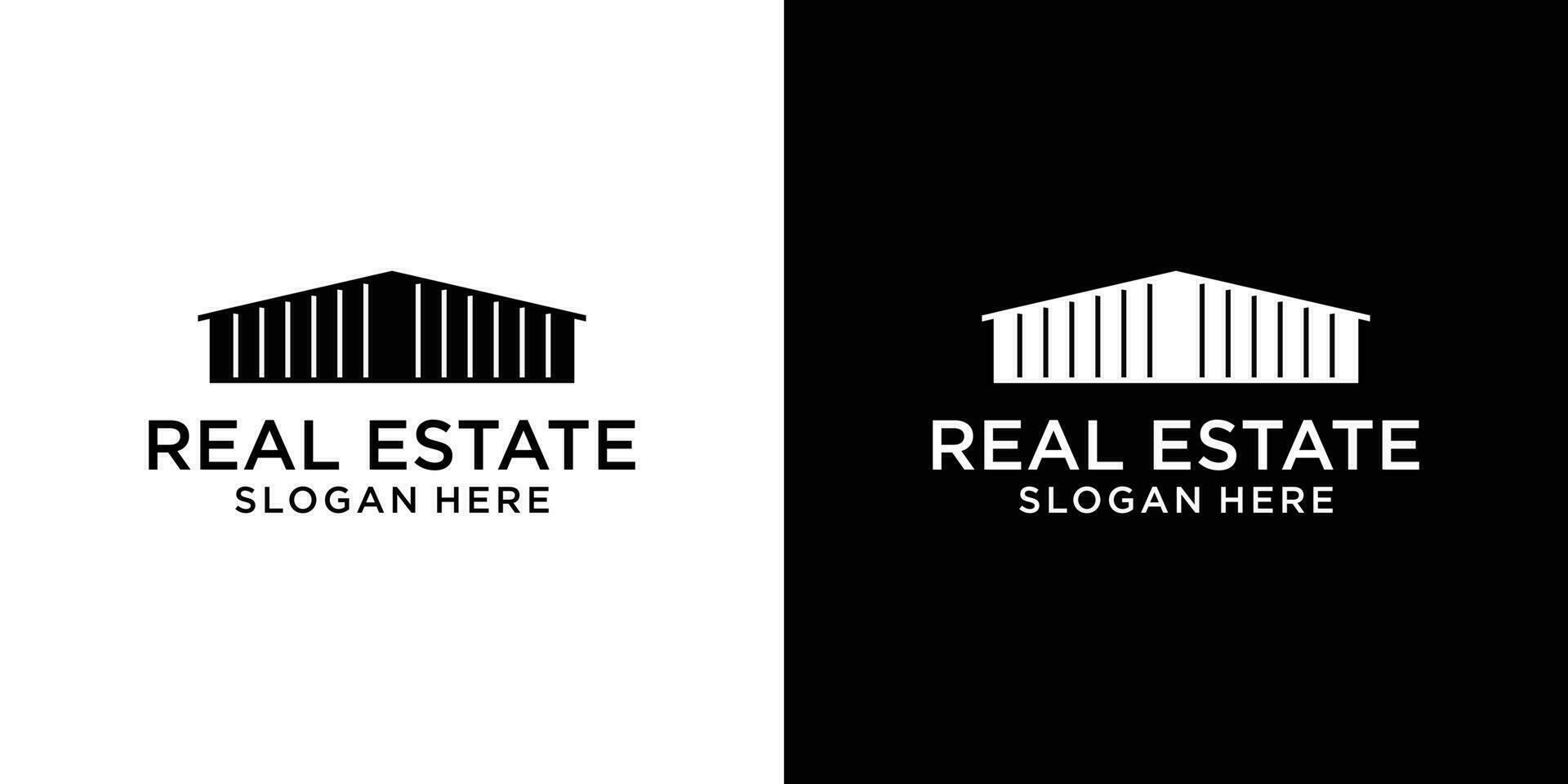 Warehouse factory logo design template vector