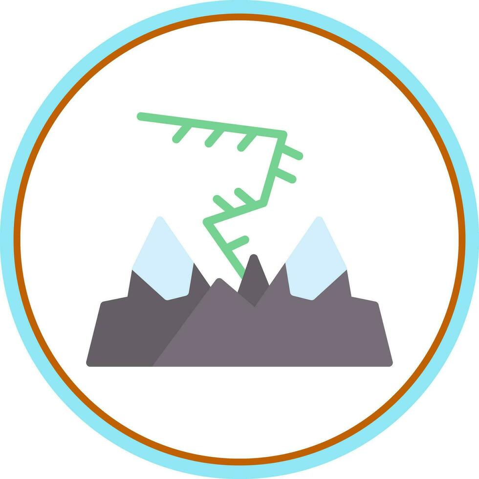 Aurora borealis Vector Icon Design