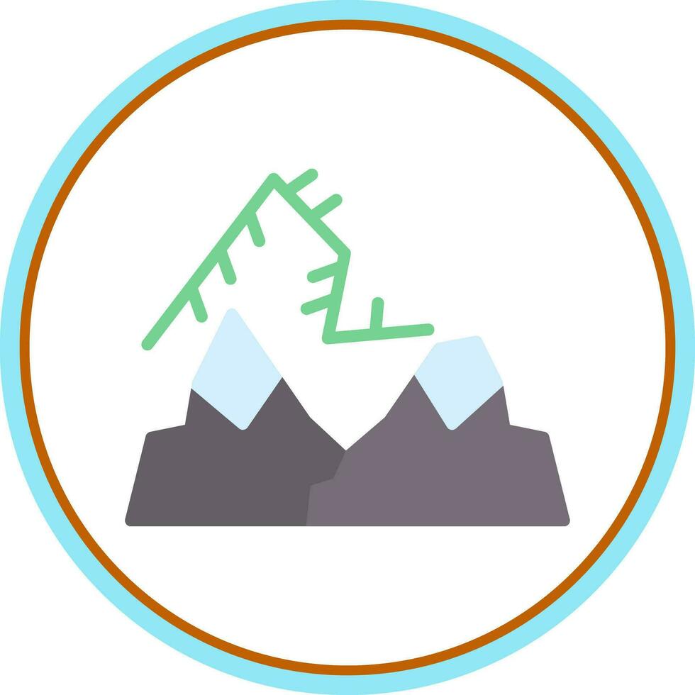 Northern lights Vector Icon Design