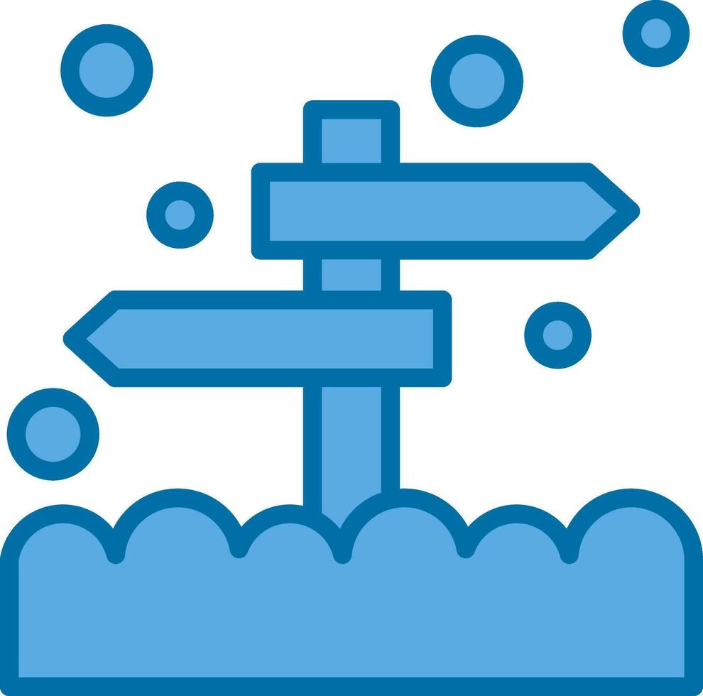 Snow-dusted signpost Vector Icon Design