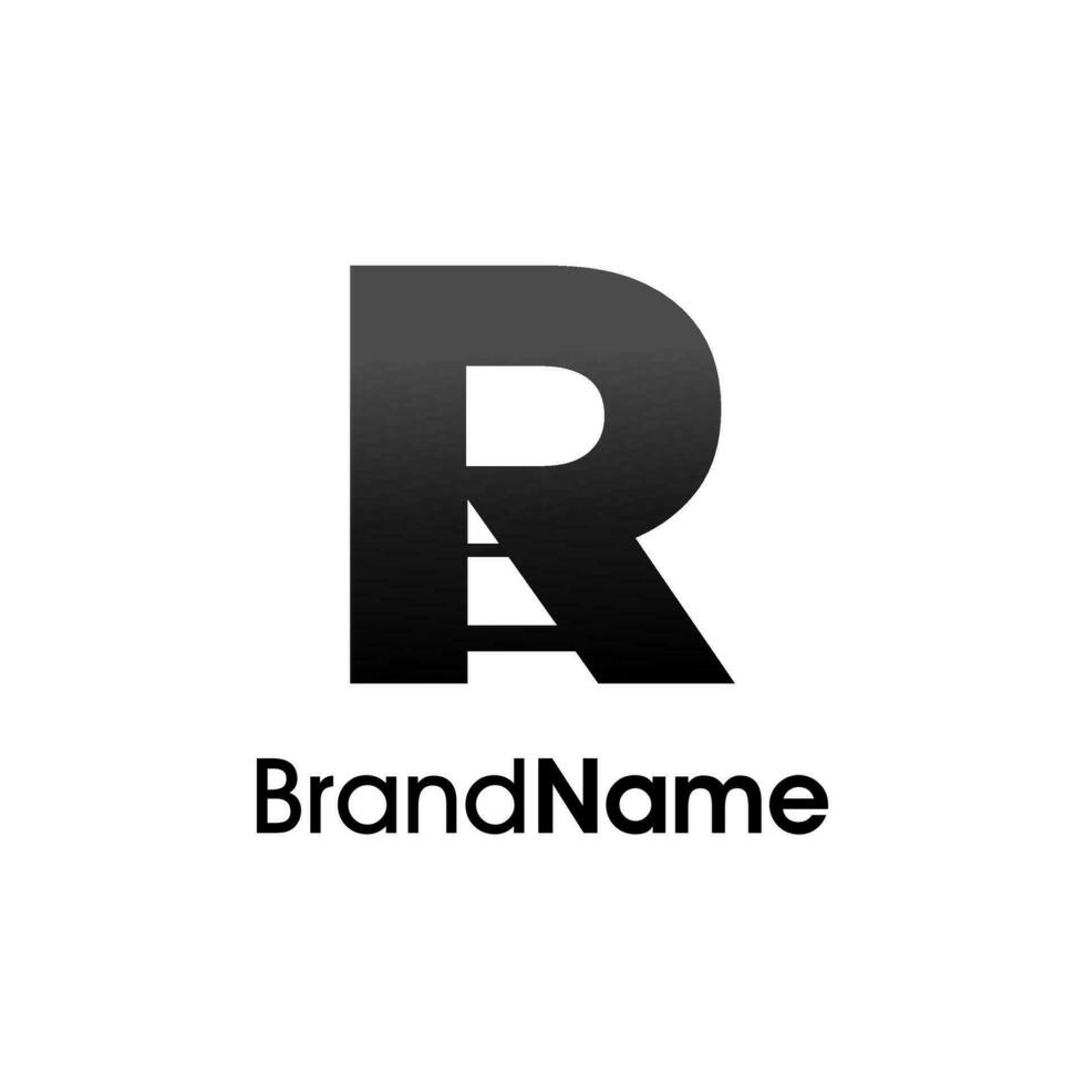 Initial R Road Way Logo vector