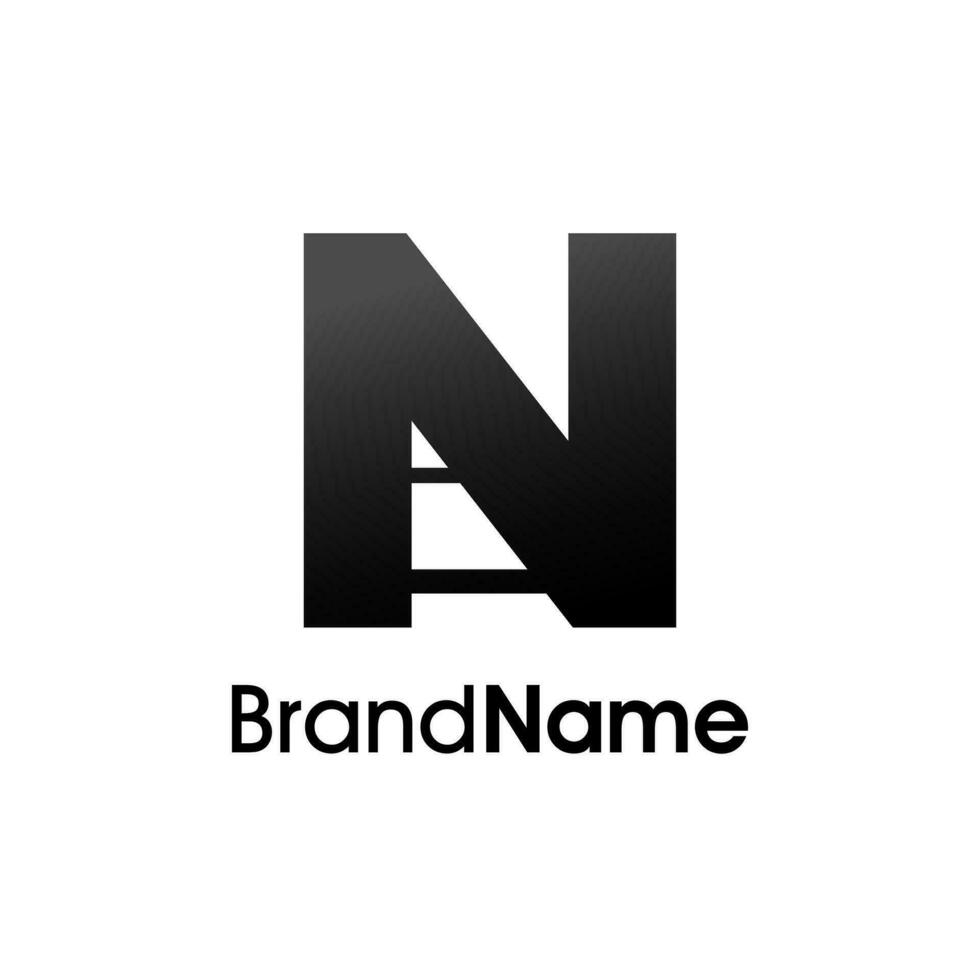 Initial N Road Way Logo vector