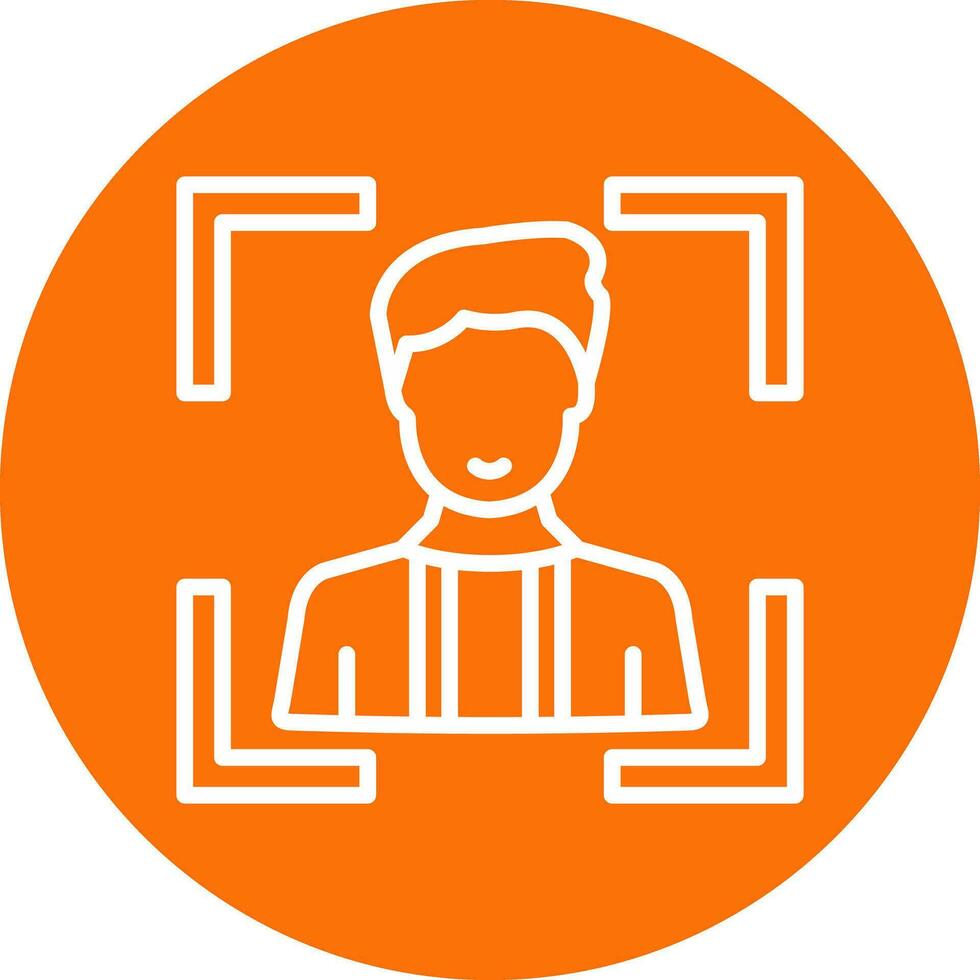 Face Scan Vector Icon Design