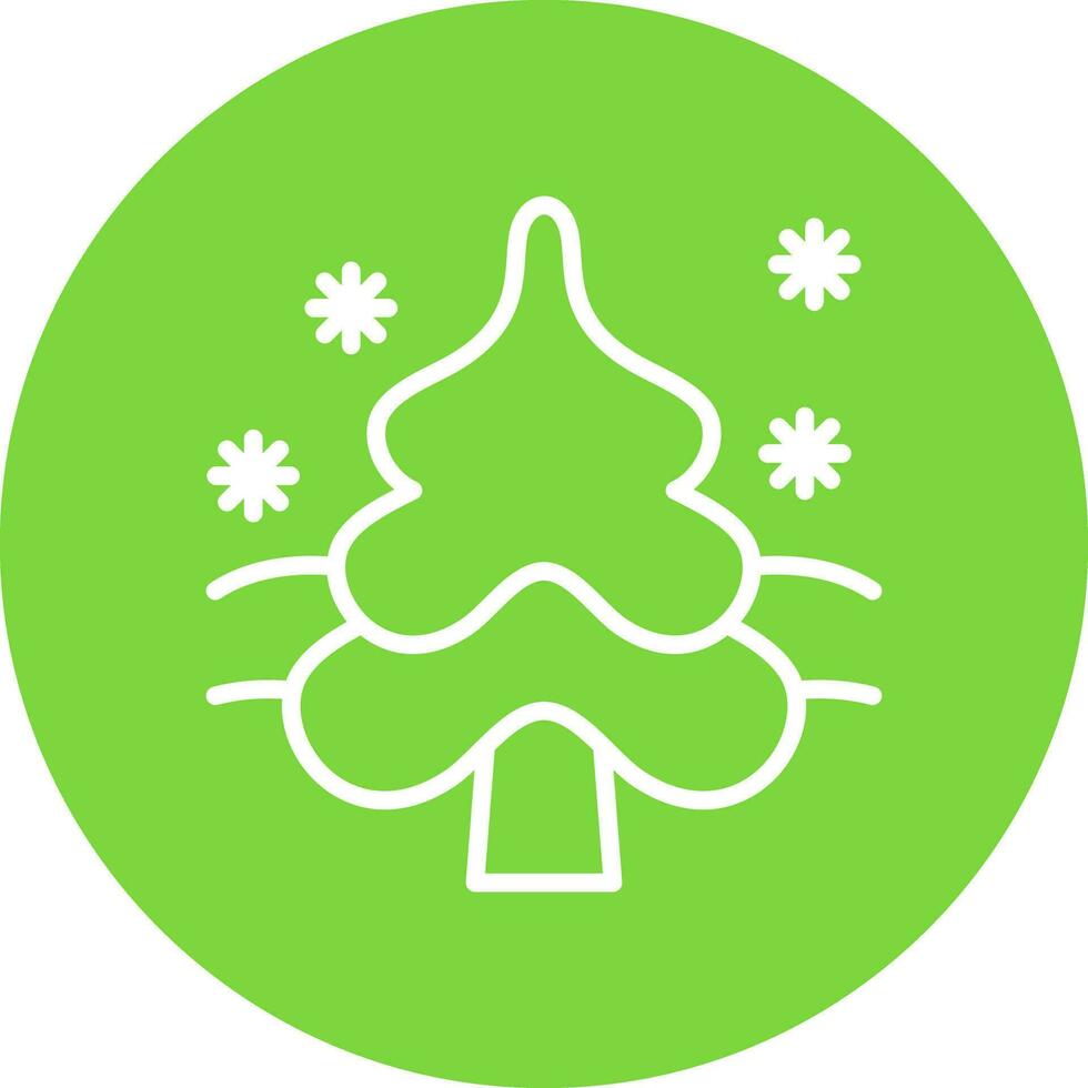 Snow-covered tree Vector Icon Design