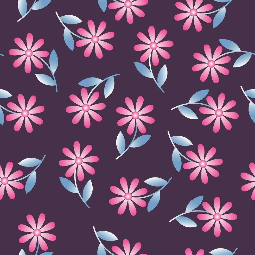 Flowers seamless pattern design vector