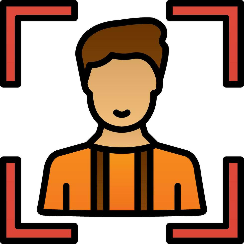 Face Scan Vector Icon Design