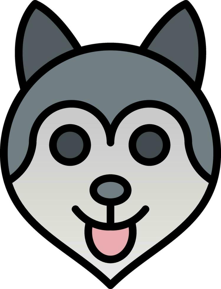 Husky Vector Icon Design