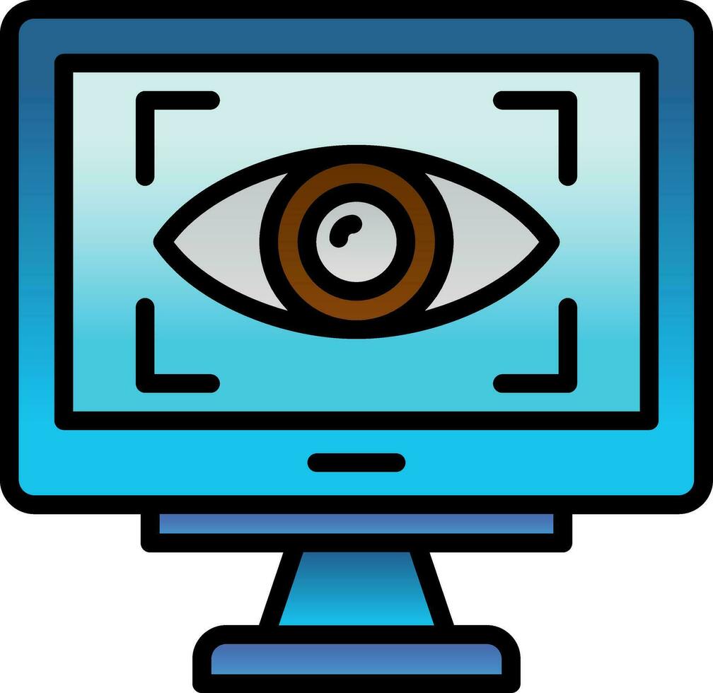 Eye Tracking Vector Icon Design