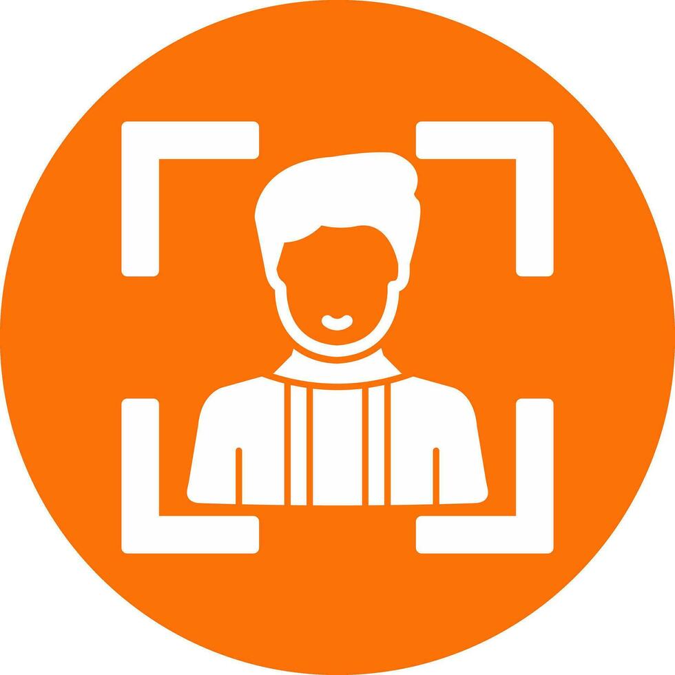Face Scan Vector Icon Design