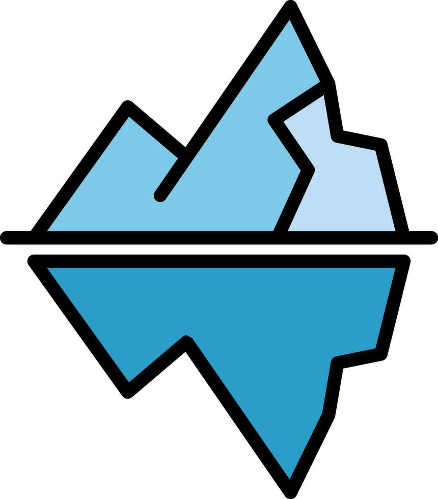 diseño de icono de vector de iceberg