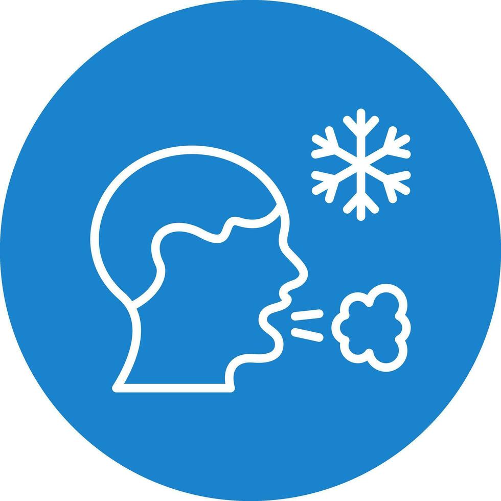 Frosty breath Vector Icon Design