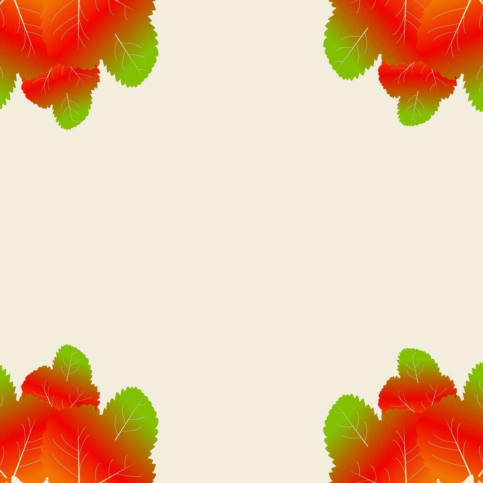 Autumn leaf frame vector