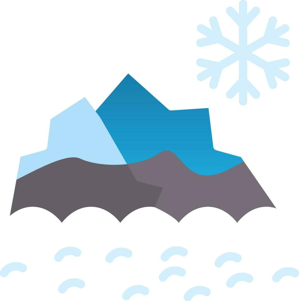 Nevado montaña pico vector icono diseño