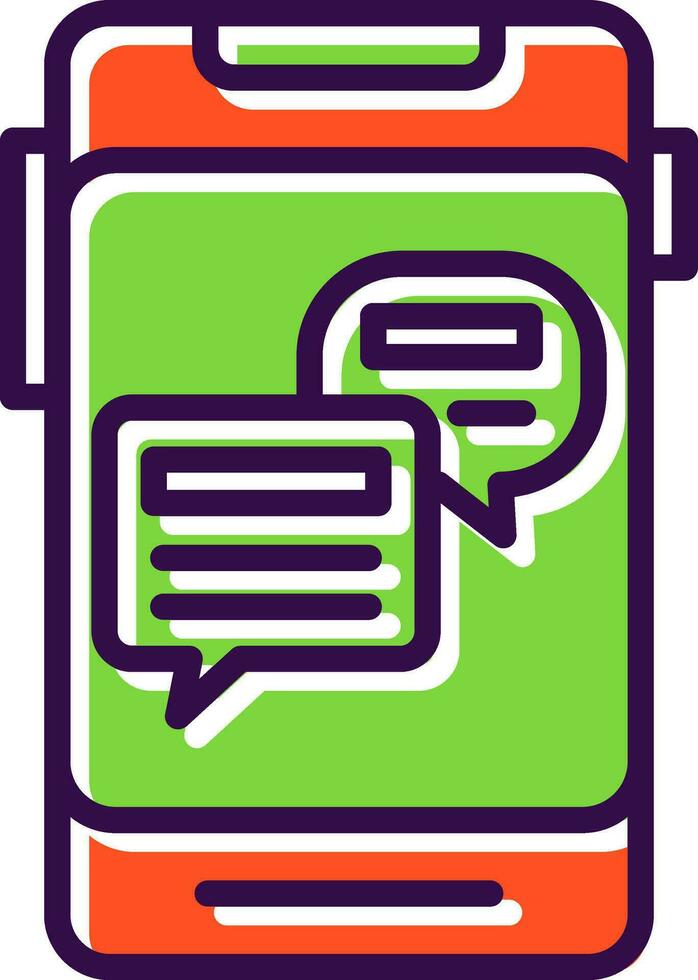 Online Chat Vector Icon Design