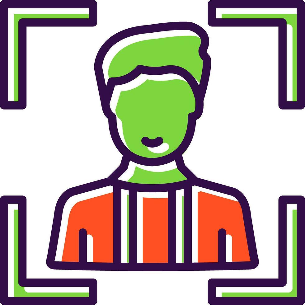 Face Scan Vector Icon Design