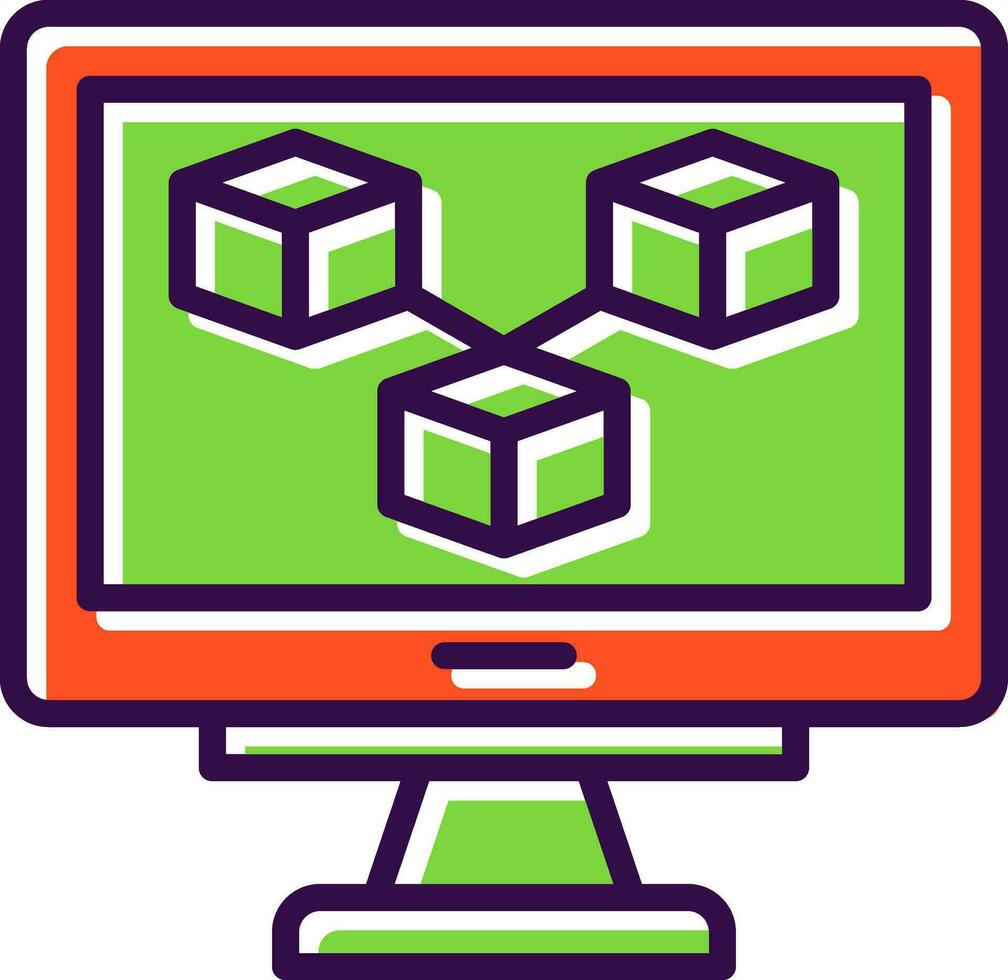 Blockchain Vector Icon Design