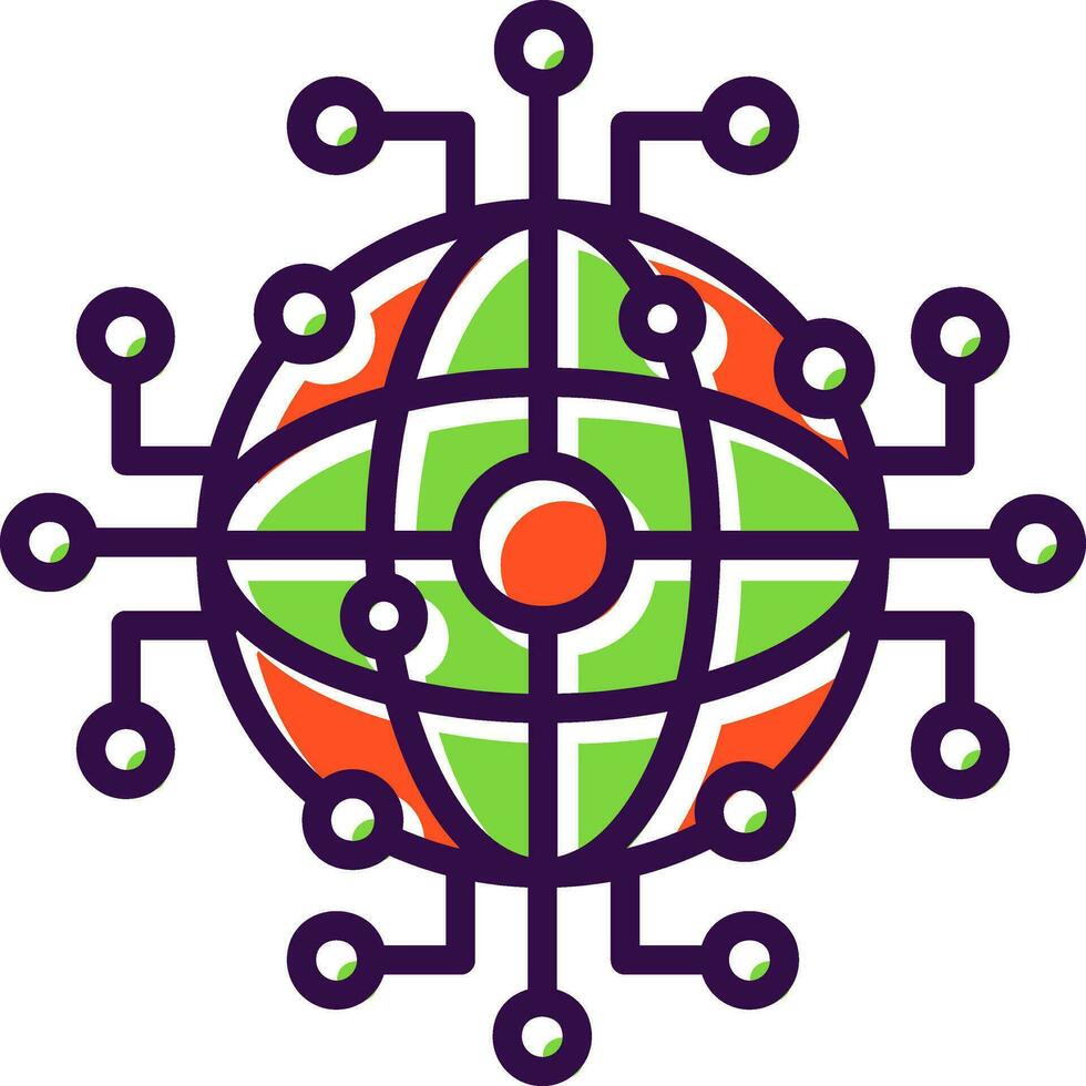 Global Network Vector Icon Design