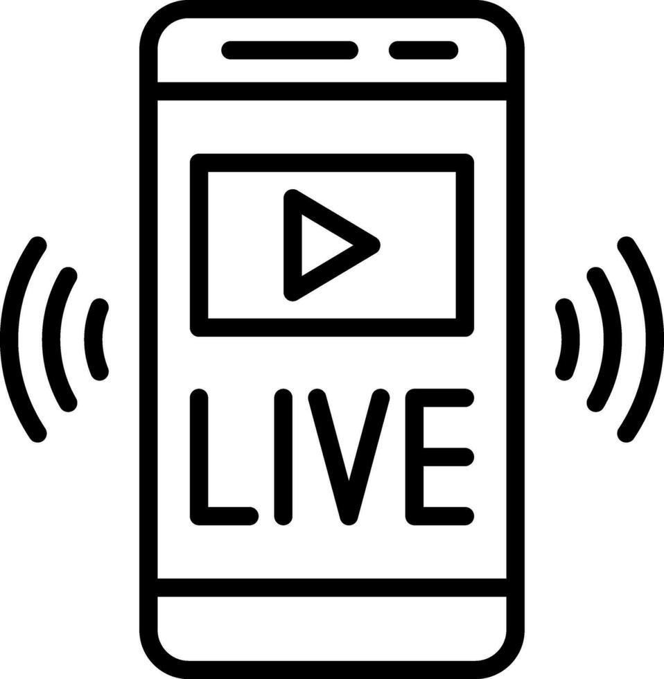 Video Stream Vector Icon Design