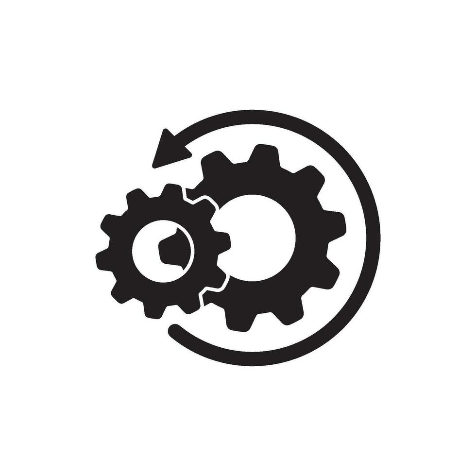 Gear logo vector illustration abstract design