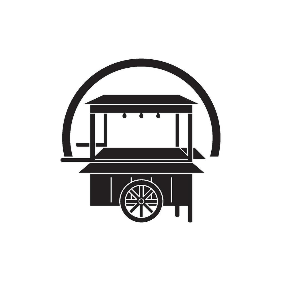 Vector Illustration for Angkringan food stall logo. Angkringan is a traditional food stall in Indonesia. Suitable for angringan food stall and cafe.