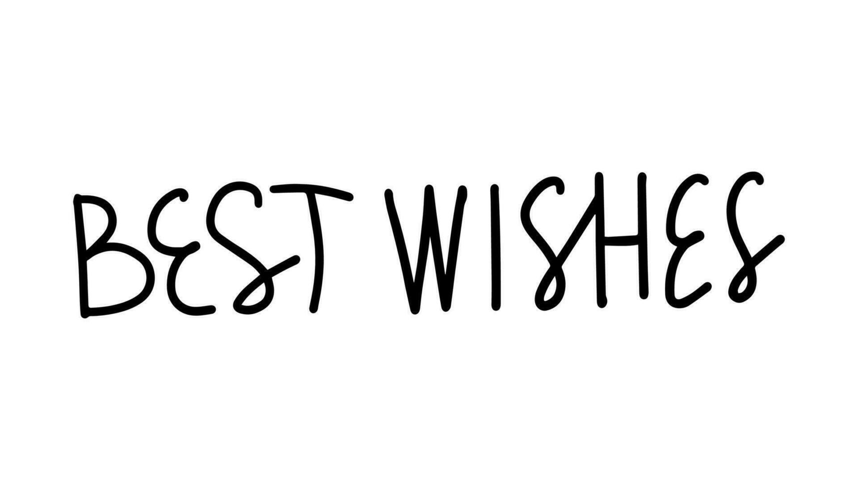 Christmas and New Year calligraphy phrase Best Wishes. Vector black typography isolated on white background. Modern hand drawn lettering for greeting cards, posters, t-shirts etc.