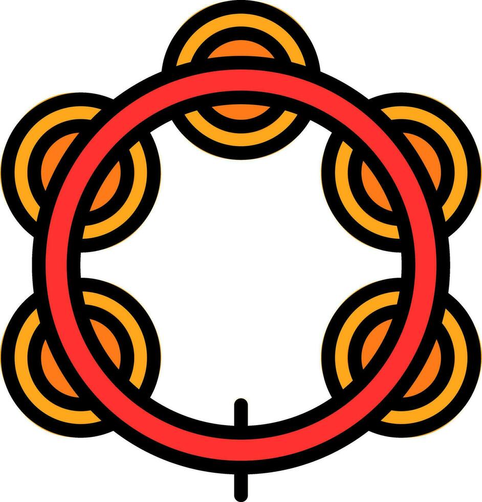 Tambourine Vector Icon Design