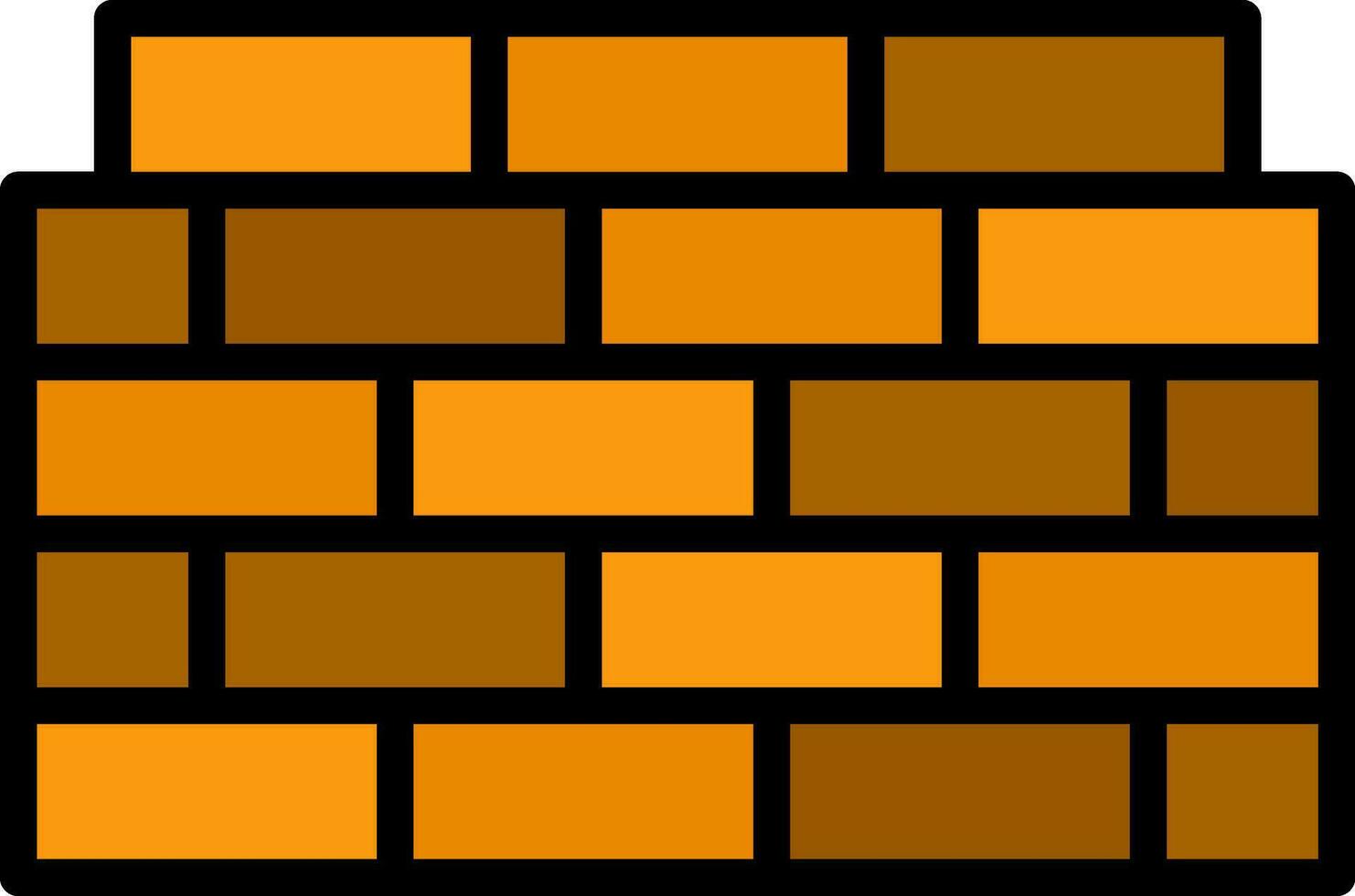 Brickwall Vector Icon Design