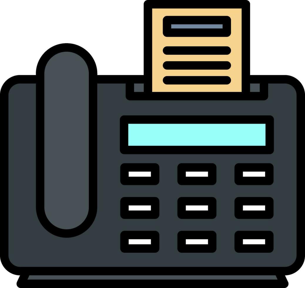 Fax Machine Vector Icon Design