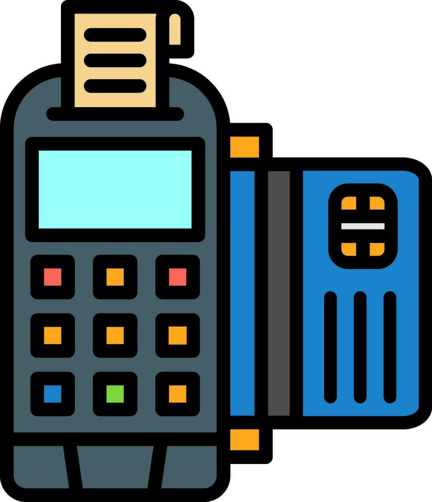 Pos Terminal Vector Icon Design