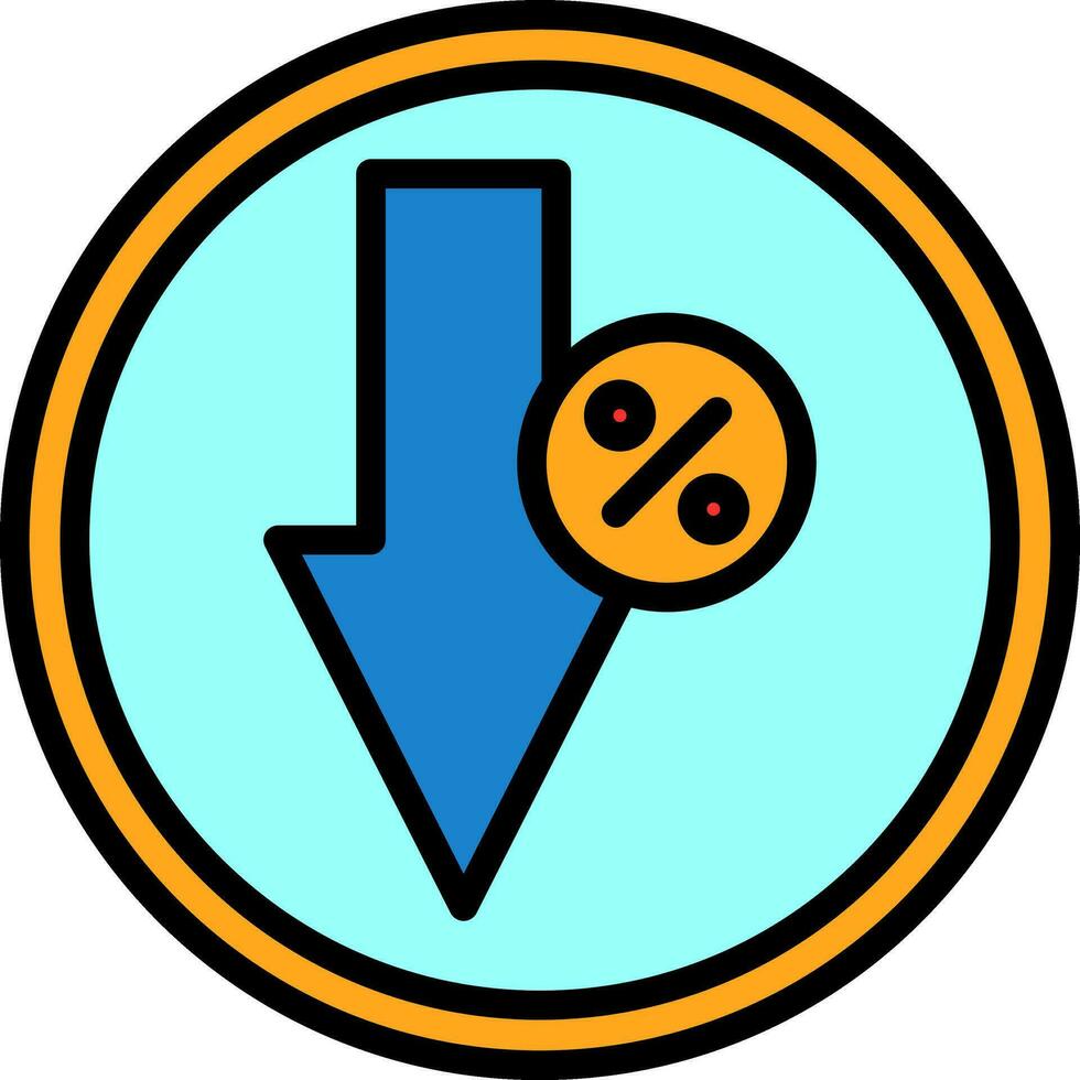Down Vector Icon Design
