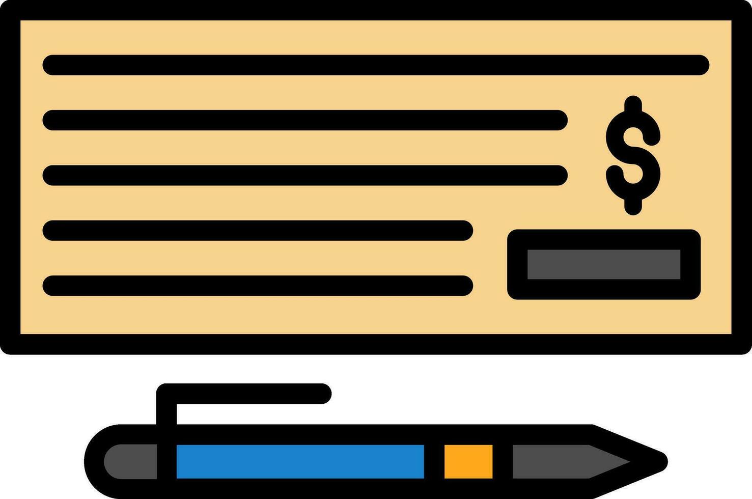 Cheque Vector Icon Design