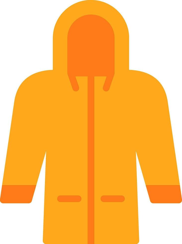 Raincoat Vector Icon Design