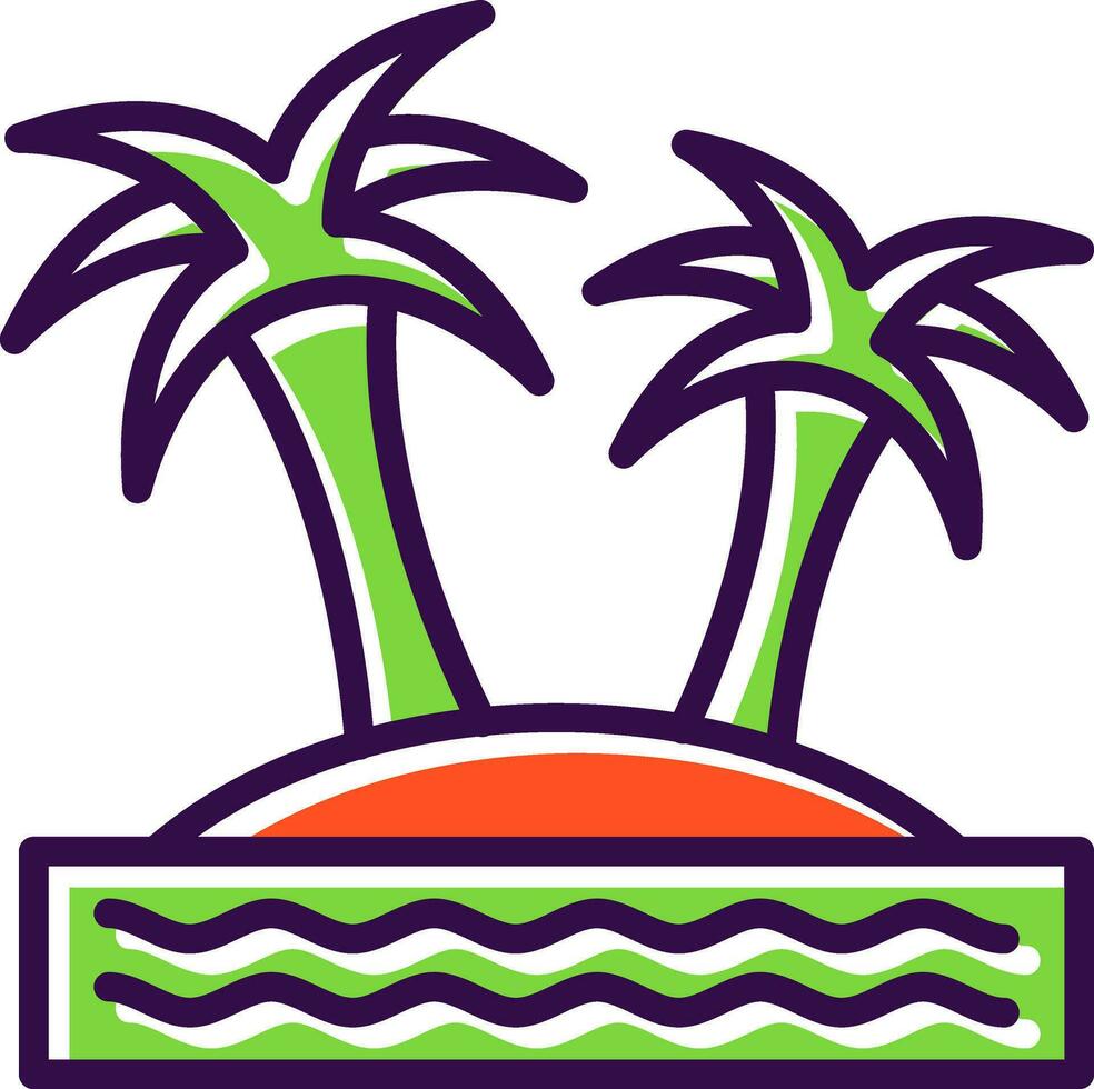 Island Vector Icon Design