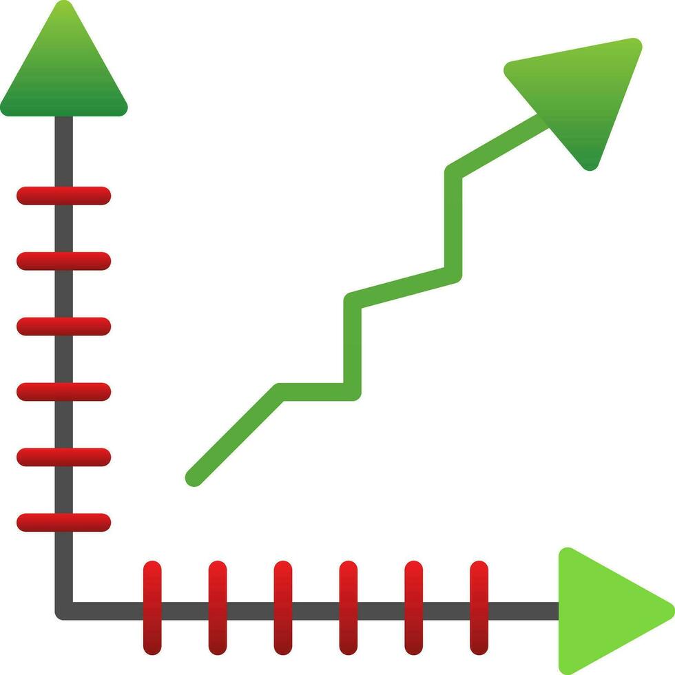 Line Chart Vector Icon Design