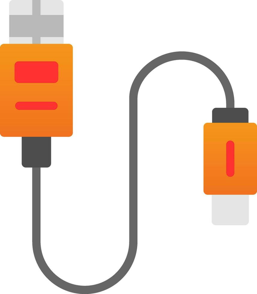 Usb Cable Vector Icon Design